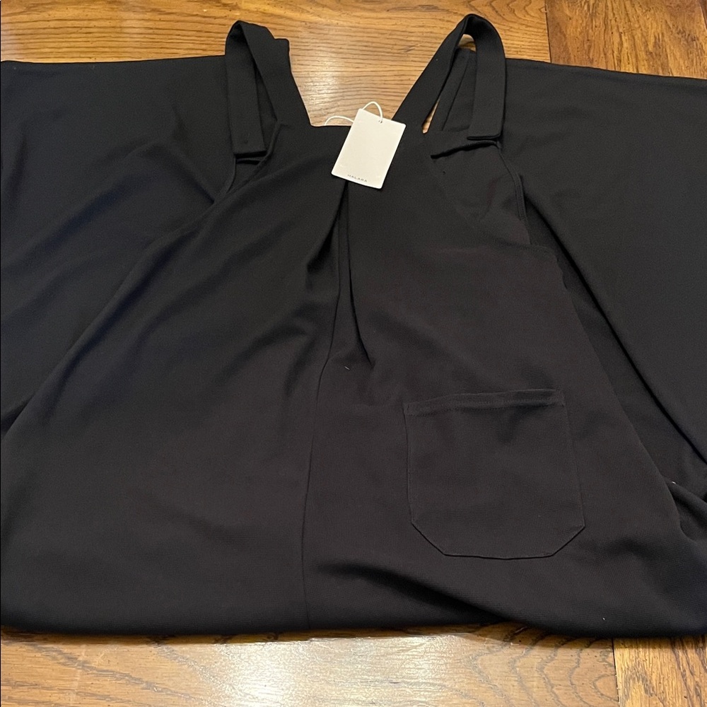 Halara Black Wide Leg Overalls, size medium, NWT - Picture 6 of 9